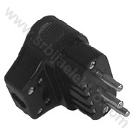 Slika proizvoda UNIV utikac trofazni L CRNI