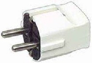 Slika proizvoda UNIV utikac monofazni beli izvod pravo