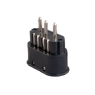 Slika proizvoda UNIV utikac trofazni ravni crni